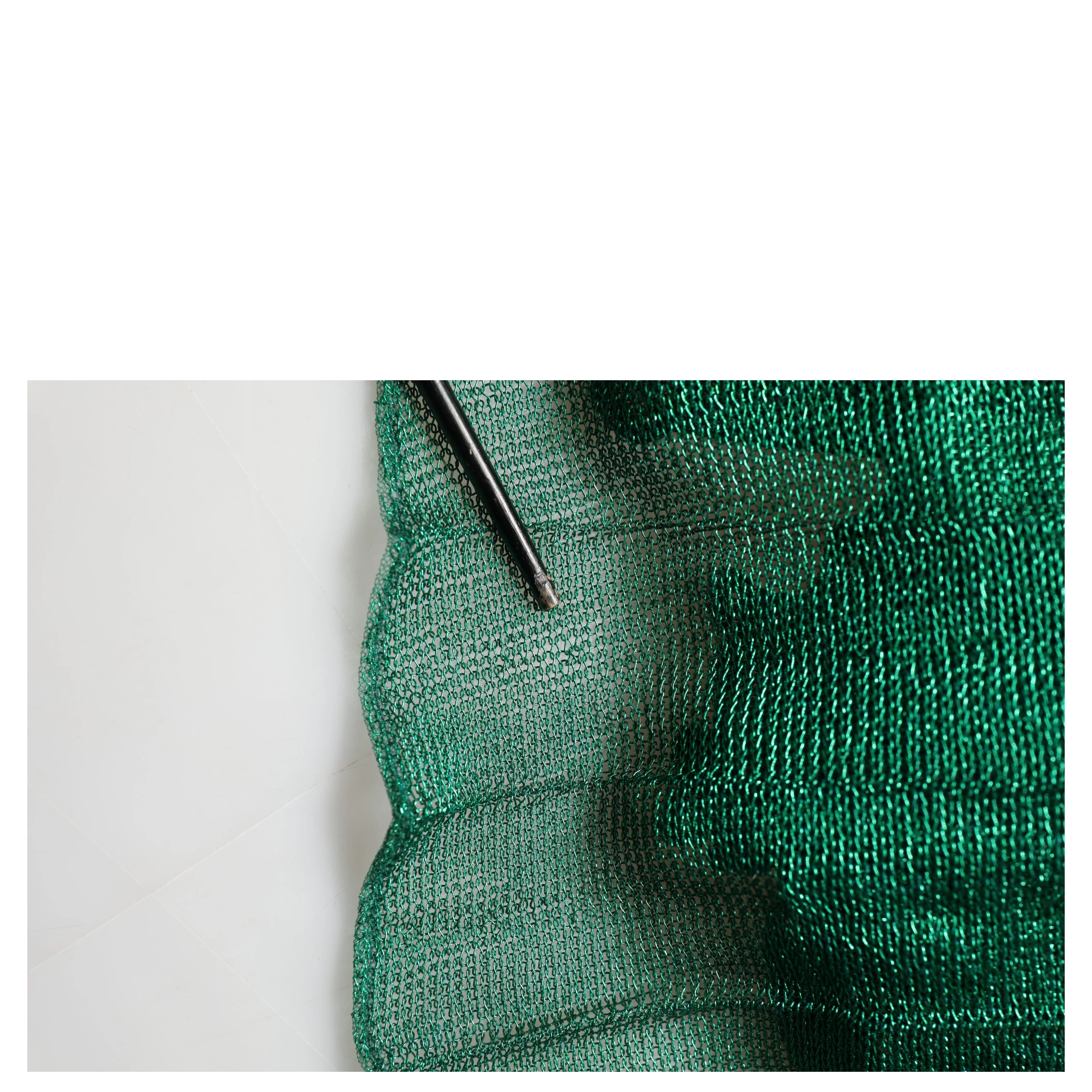 Metallic Green Sleeveless Plissé Gown Dress