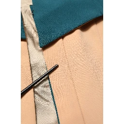 Dark Green Beige Polyester Overcoat Women Blazer Jacket