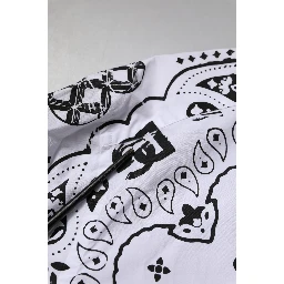 White MARTINI Bandana Print Formal Shirt