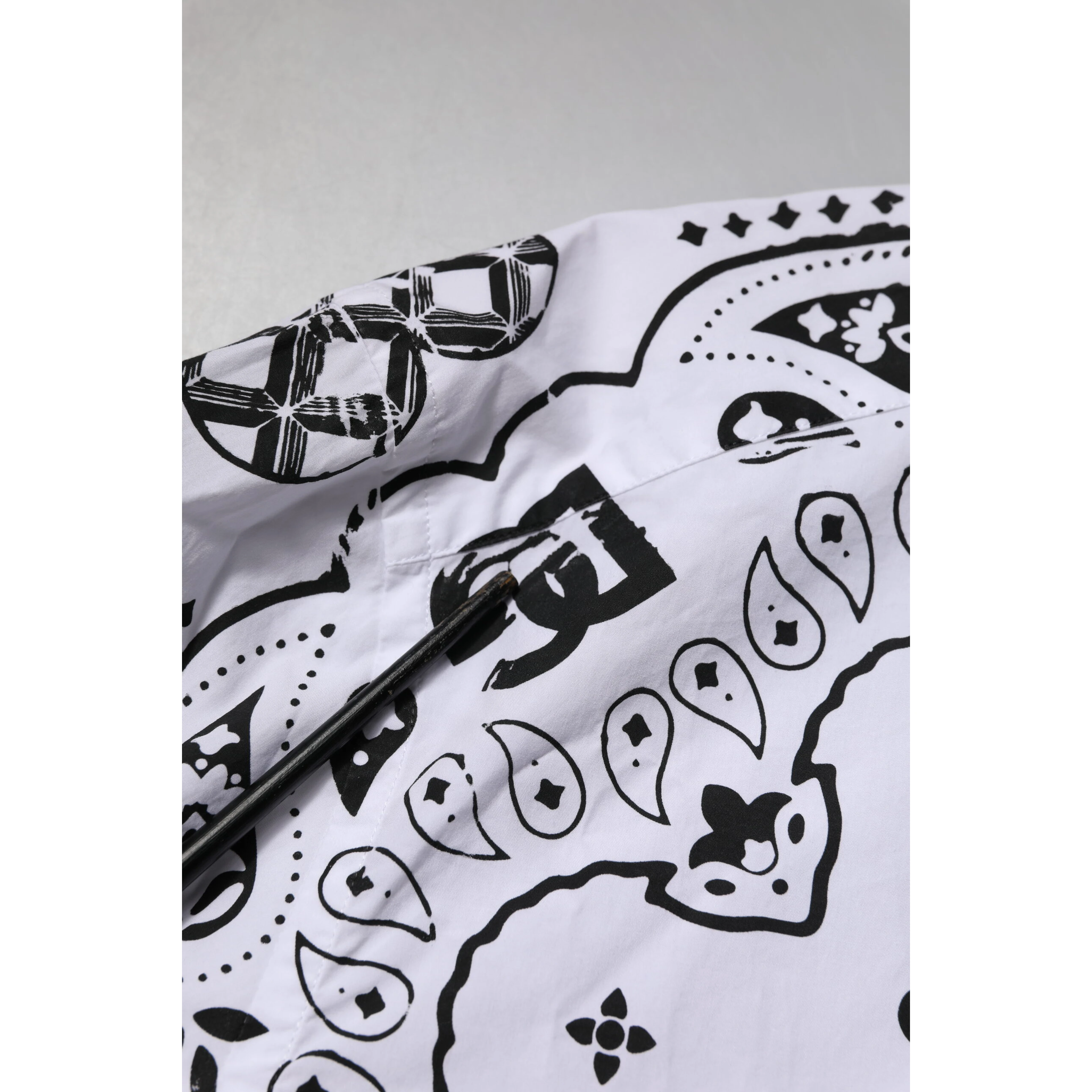White MARTINI Bandana Print Formal Shirt