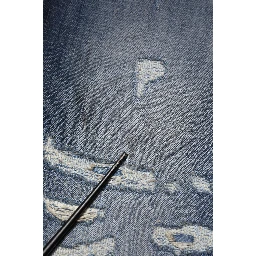 Blue Washed Tattered Cotton Men Jeans