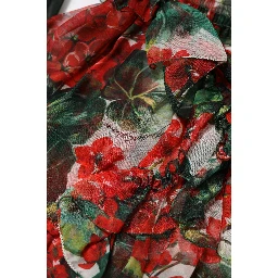 Multicolor Ruffle Floral Long Sleeves Dress