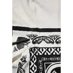 White Cotton Logo Bandana Print T-shirt