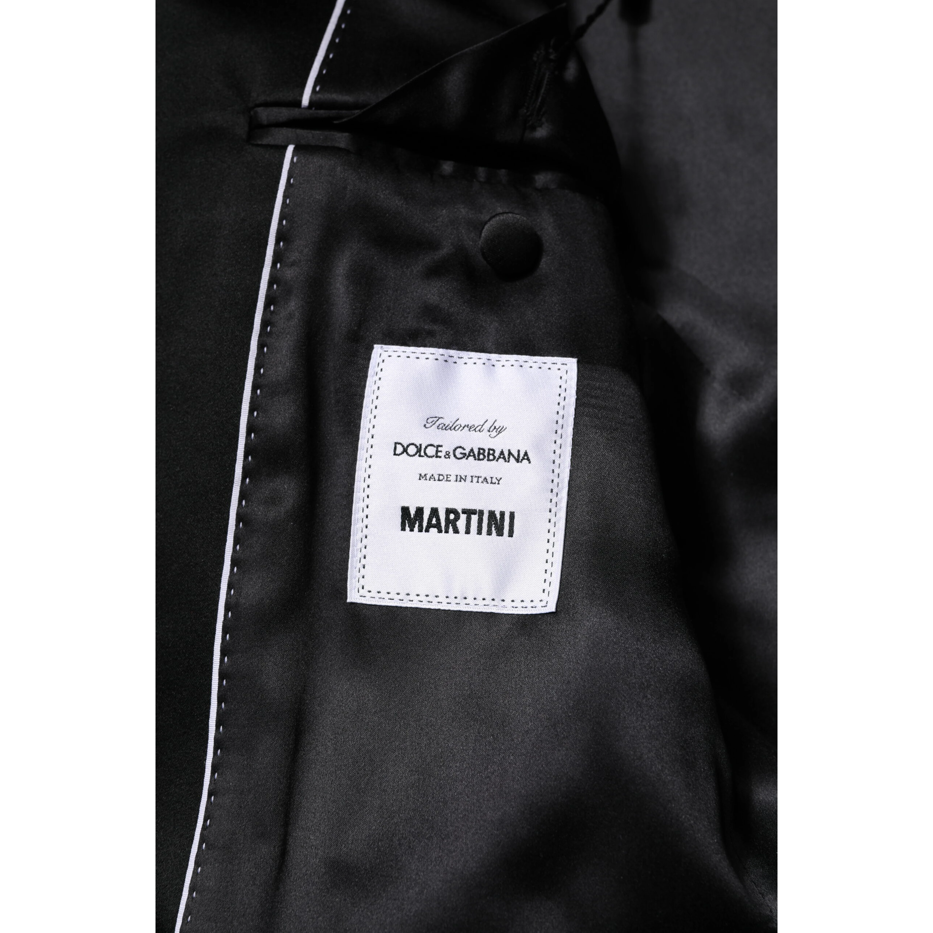 Black MARTINI Crystal Embellished 3 Pc Suit