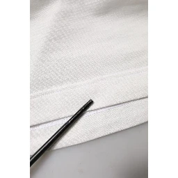White Cotton Logo Crystal Detailing Tank Top