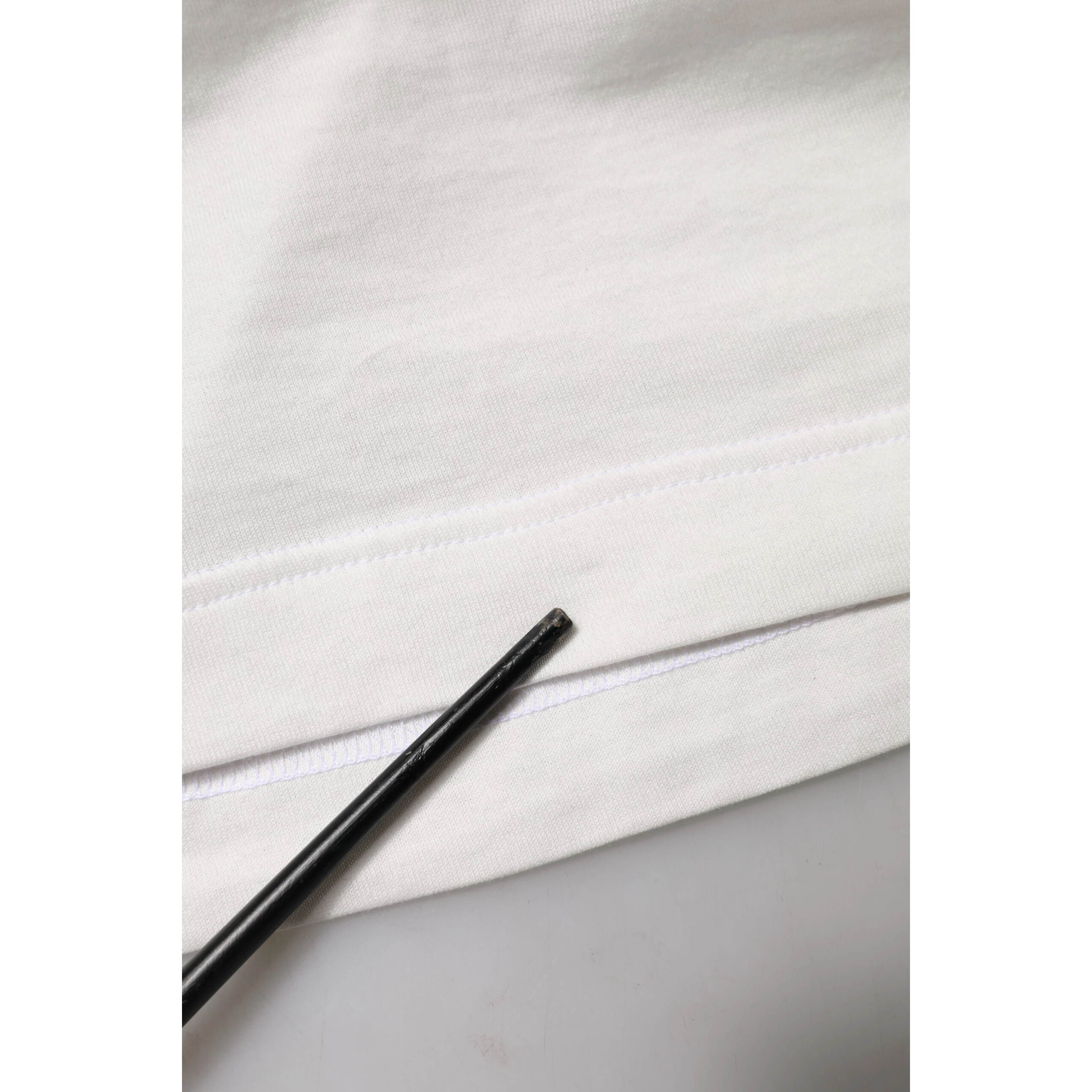 White Cotton Logo Crystal Detailing Tank Top