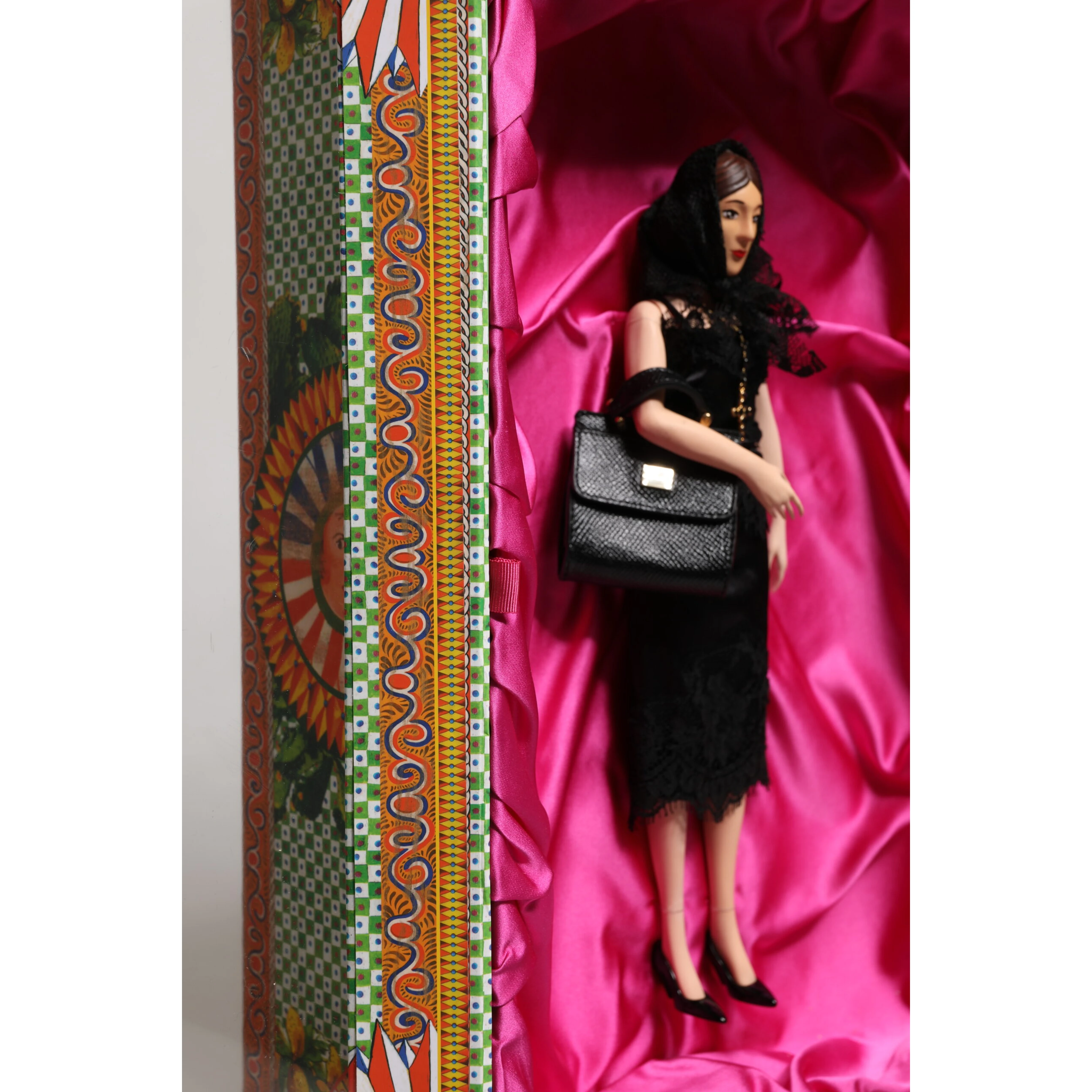 Black Dress Ceramic Porcelain Fashion Leather Sicily Dolls