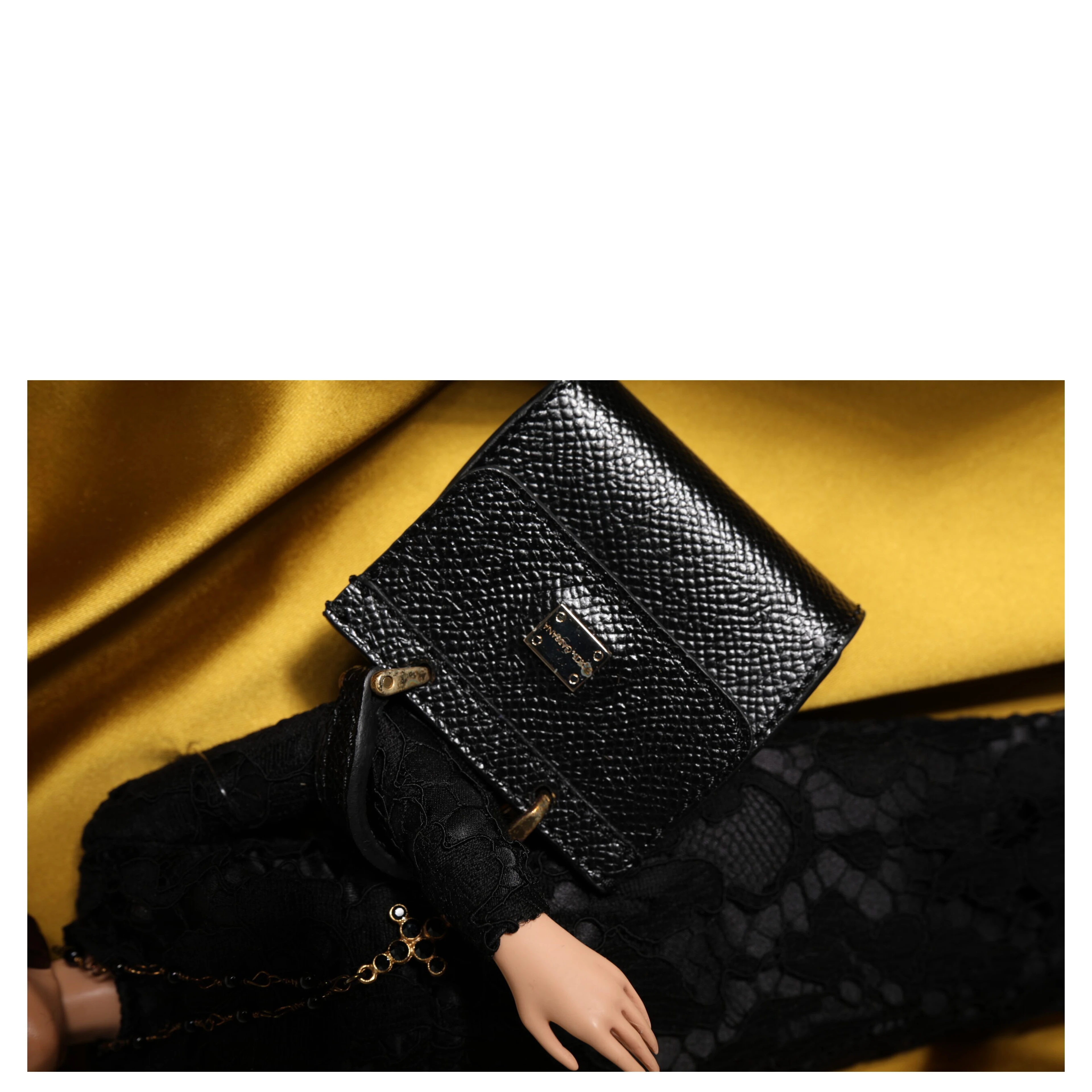 Black Dress Ceramic Porcelain Fashion Leather Sicily Dolls