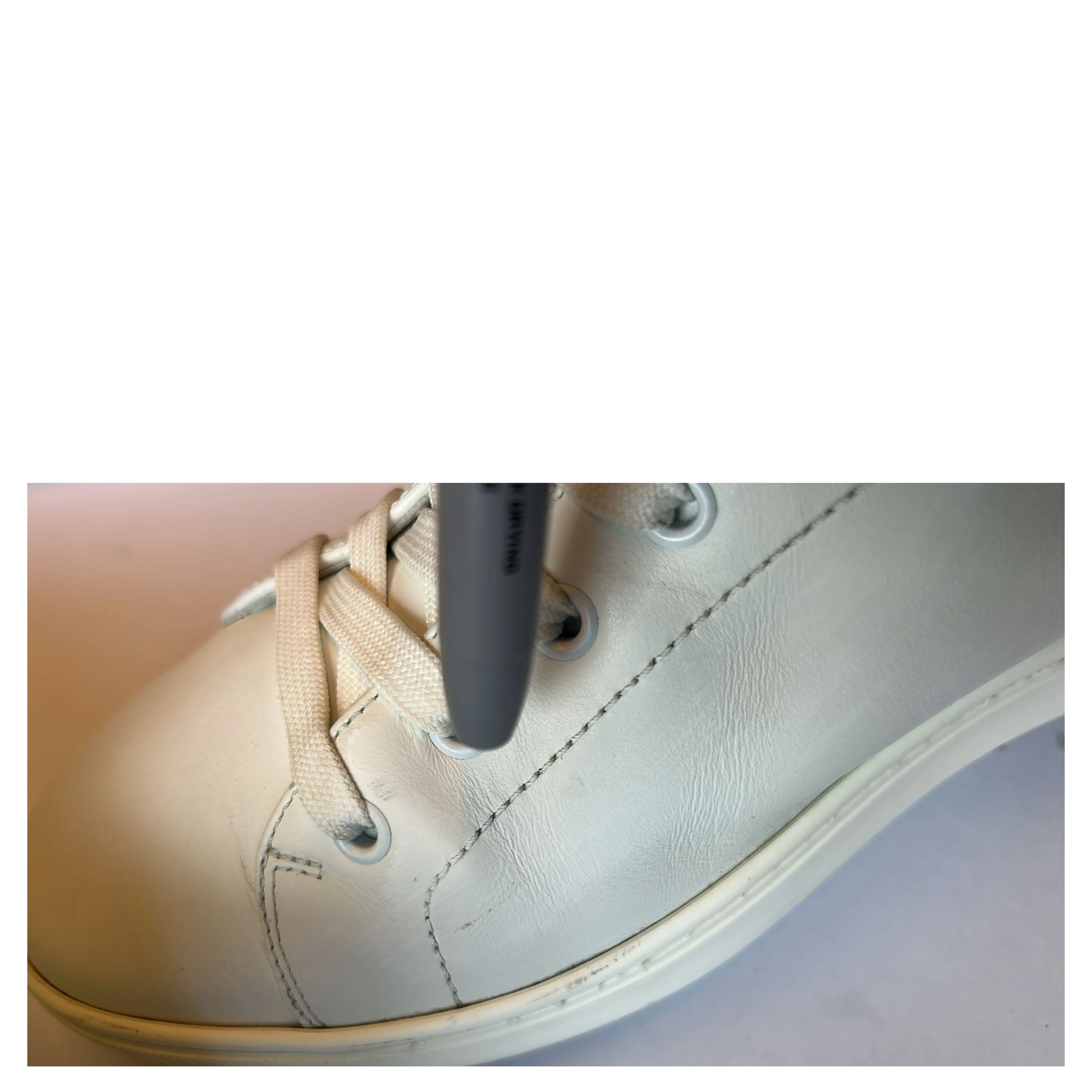 White Leather Heart Embellished Sneakers Shoes