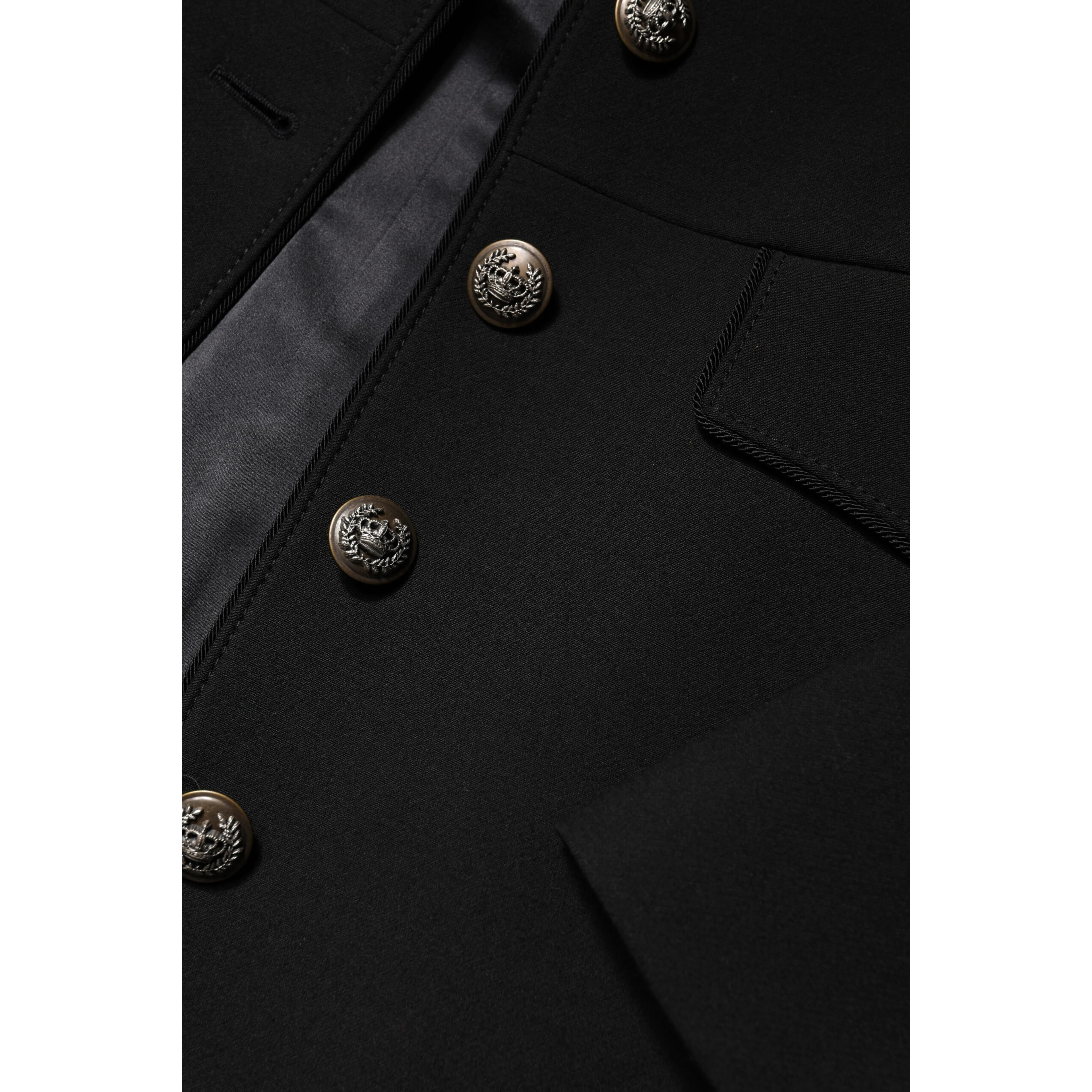Black Wool Single Breasted Trench Coat Jacket