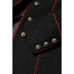 Black Wool Single Breasted Trench Coat Jacket