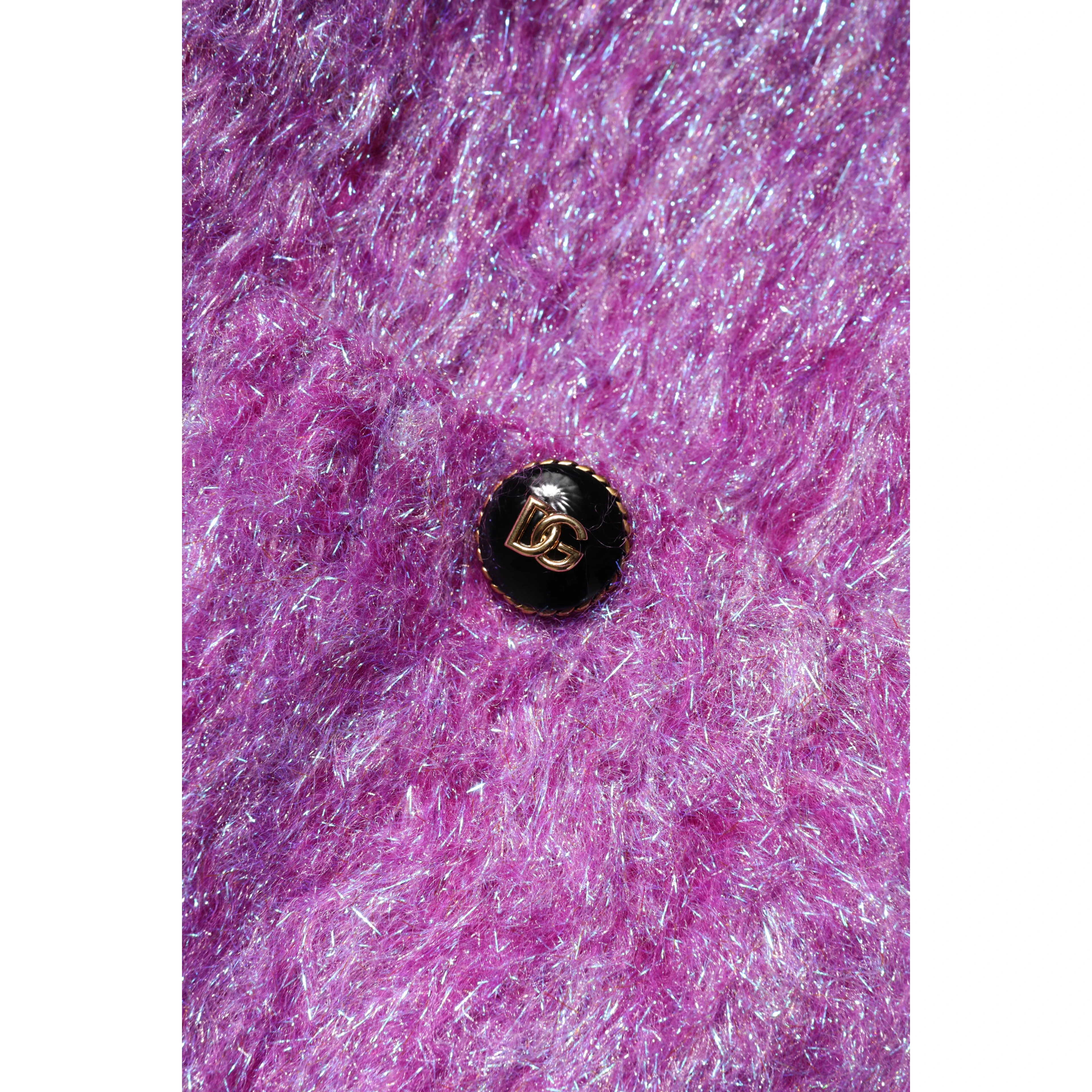 Purple Button Embellished Trench Coat Jacket