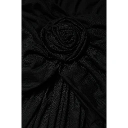 Black Wool Long Sleeves Sheath Midi Dress
