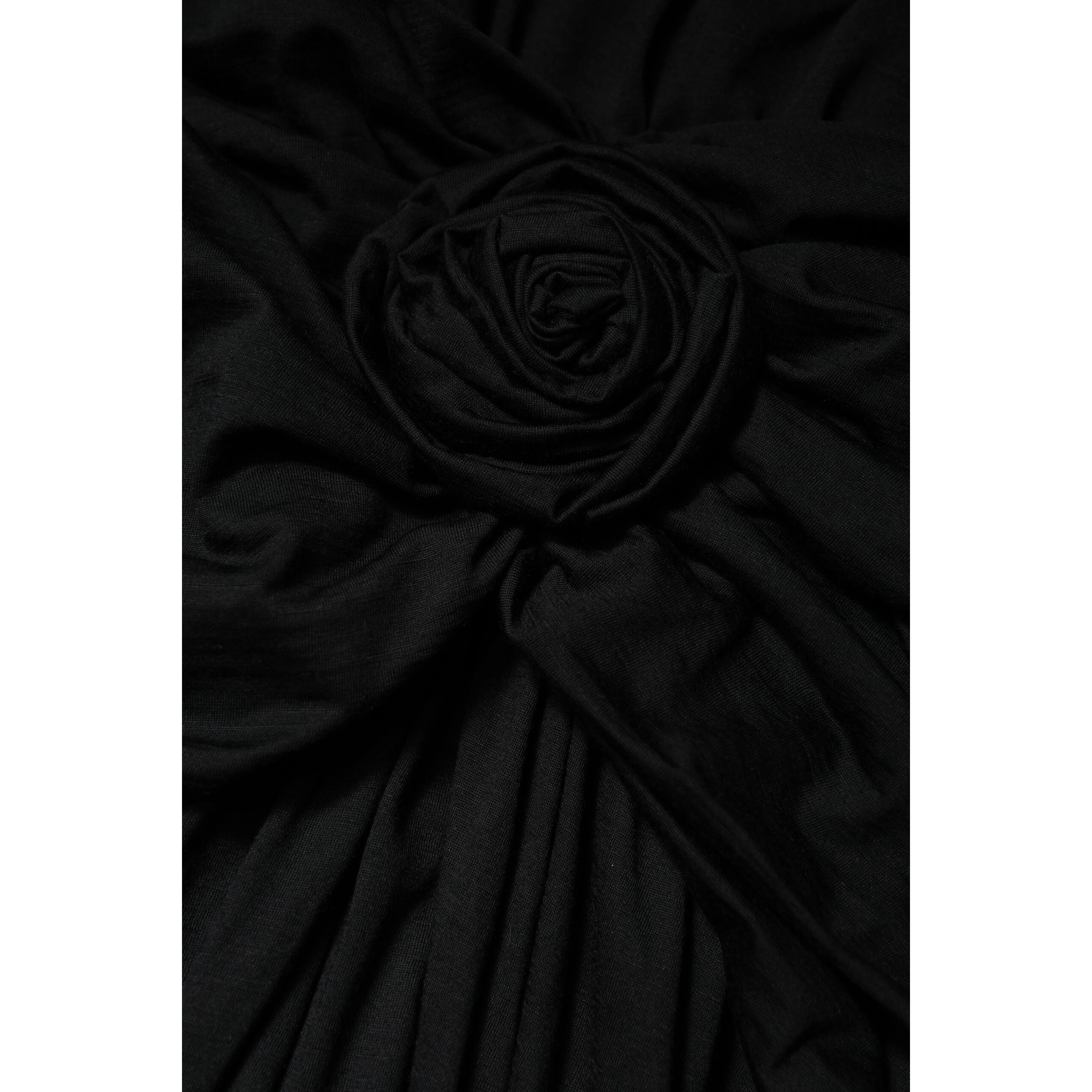 Black Wool Long Sleeves Sheath Midi Dress