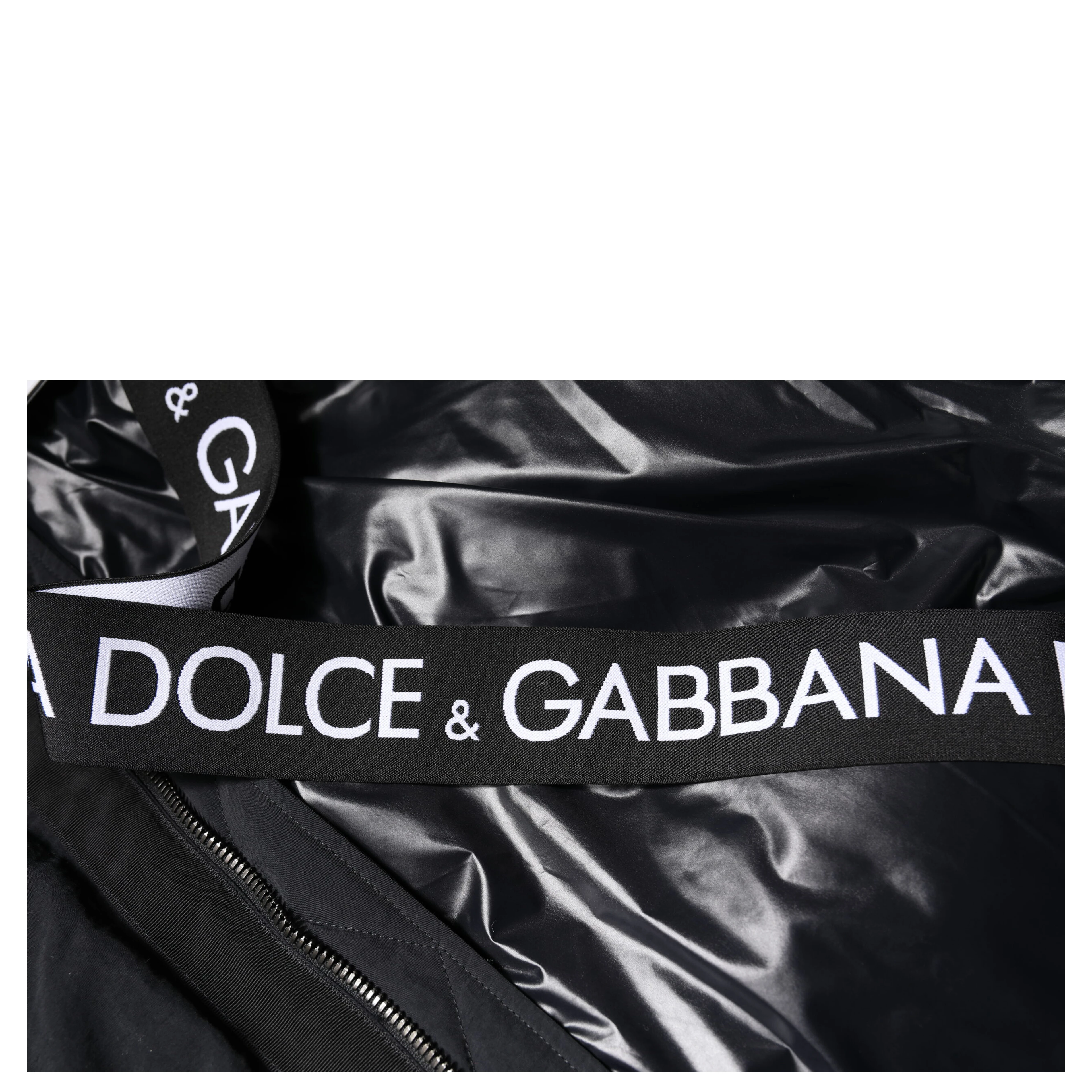 Black Nylon Full Zip Hooded Parka Jacket