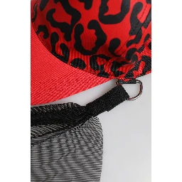 Red Cotton 6 Panels Women Baseball Cap