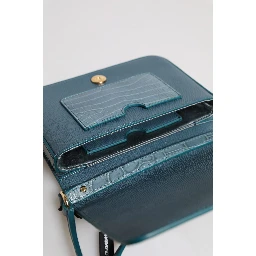 Green Exotic Leather DG Plaque Crossbody Mini Bag