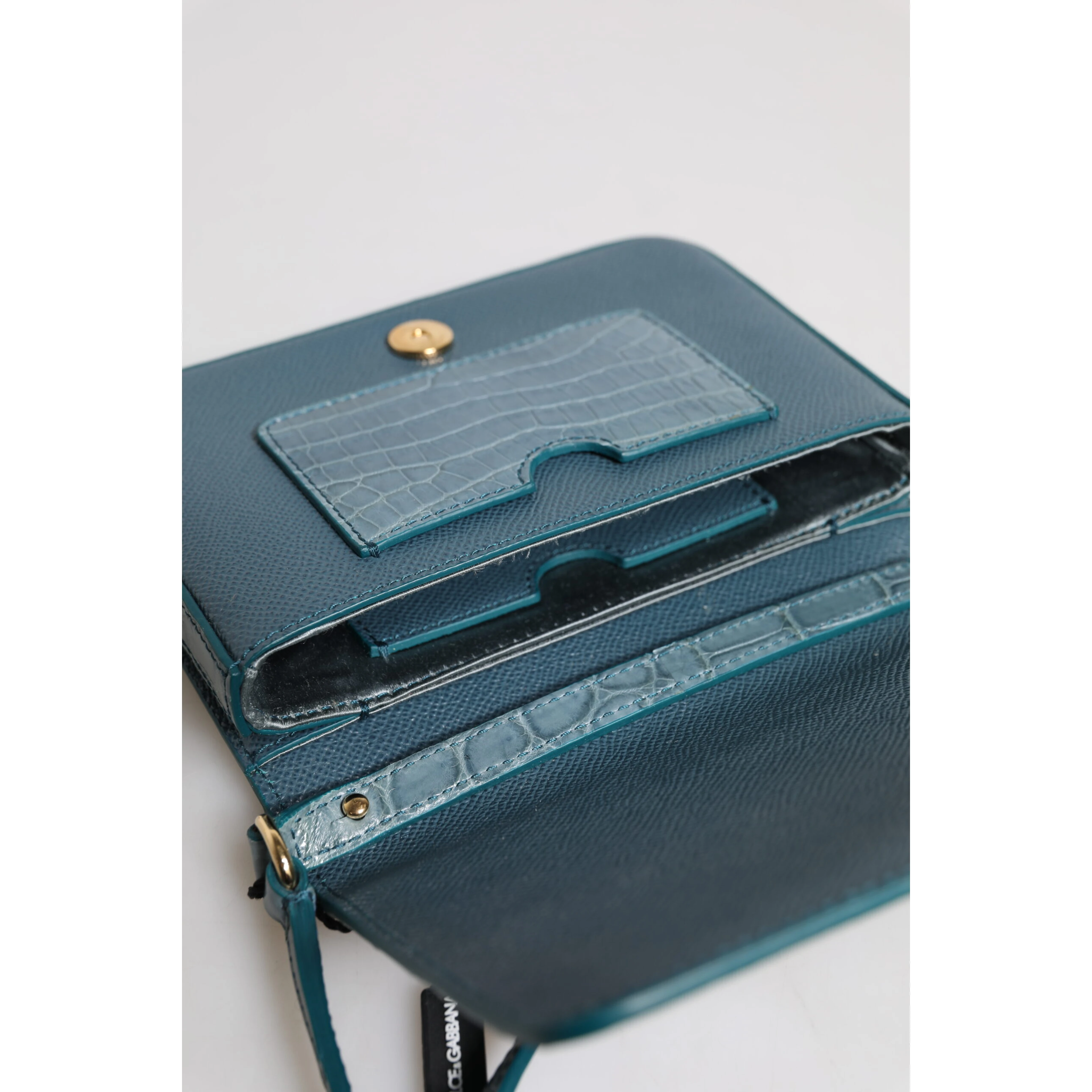 Green Exotic Leather DG Plaque Crossbody Mini Bag
