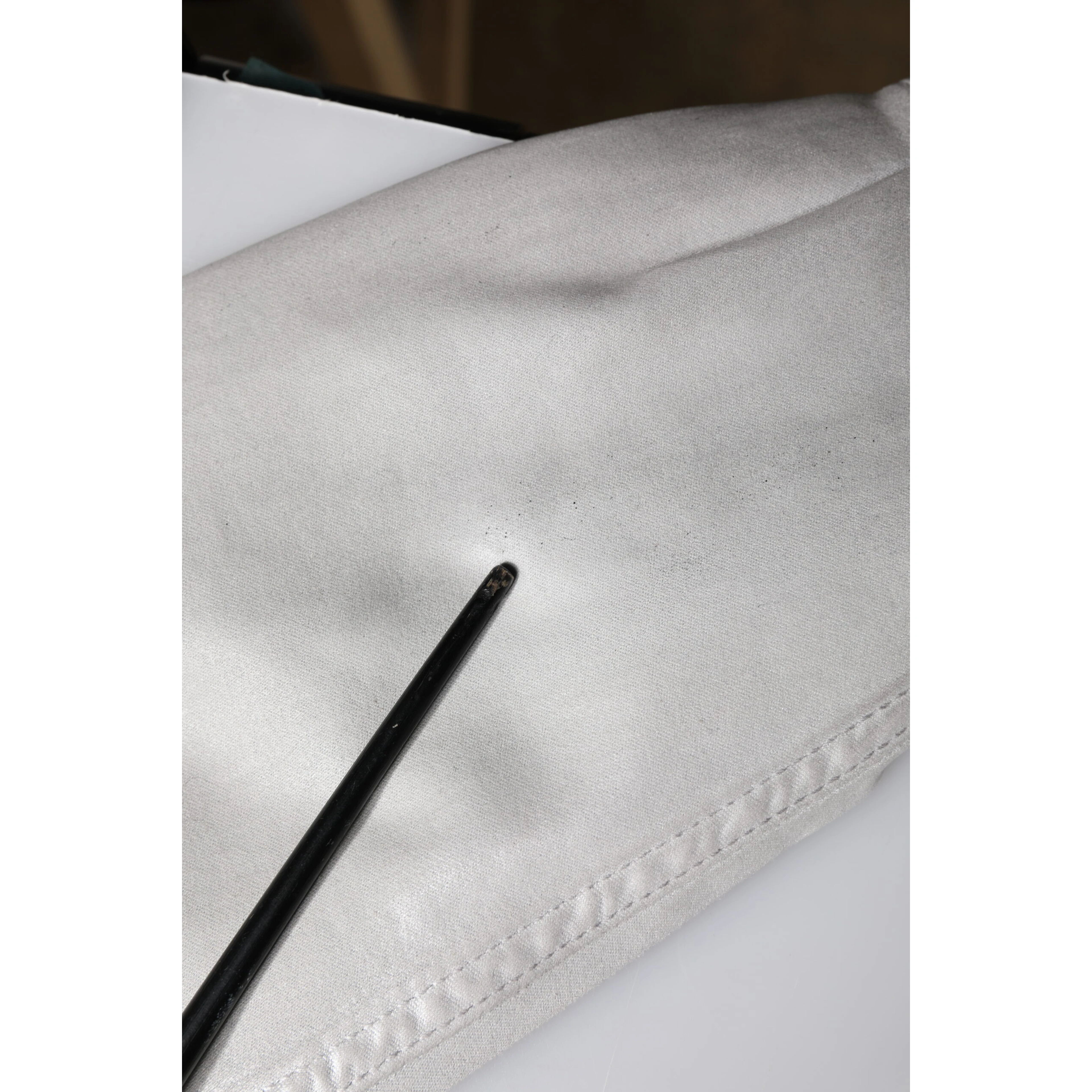 Metallic Gray Cotton Button Down Shirt