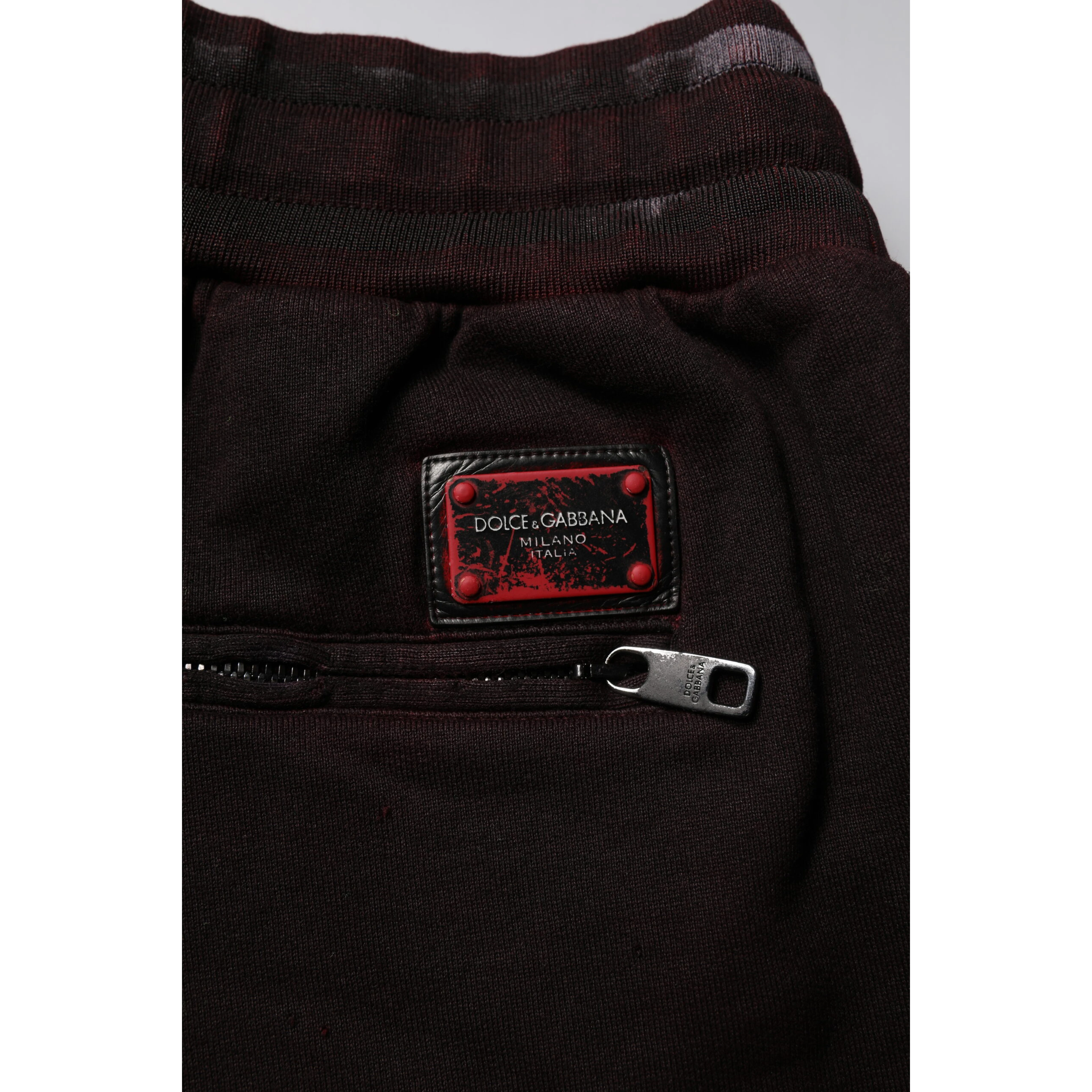 Maroon Cotton Logo Plaque Men Bermuda Shorts