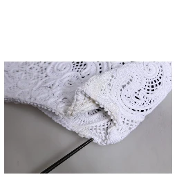 White Cordonetto Lace Beatrice Tote Shopping Bag