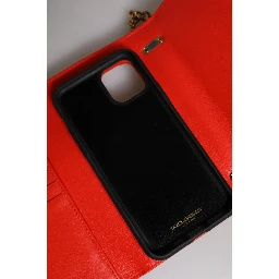 Red Quilted Devotion Crossbody Chain Phone Cover Bag