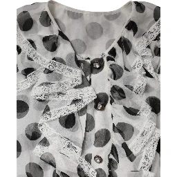 White Black Polka Dot Cotton Sleeveless Top