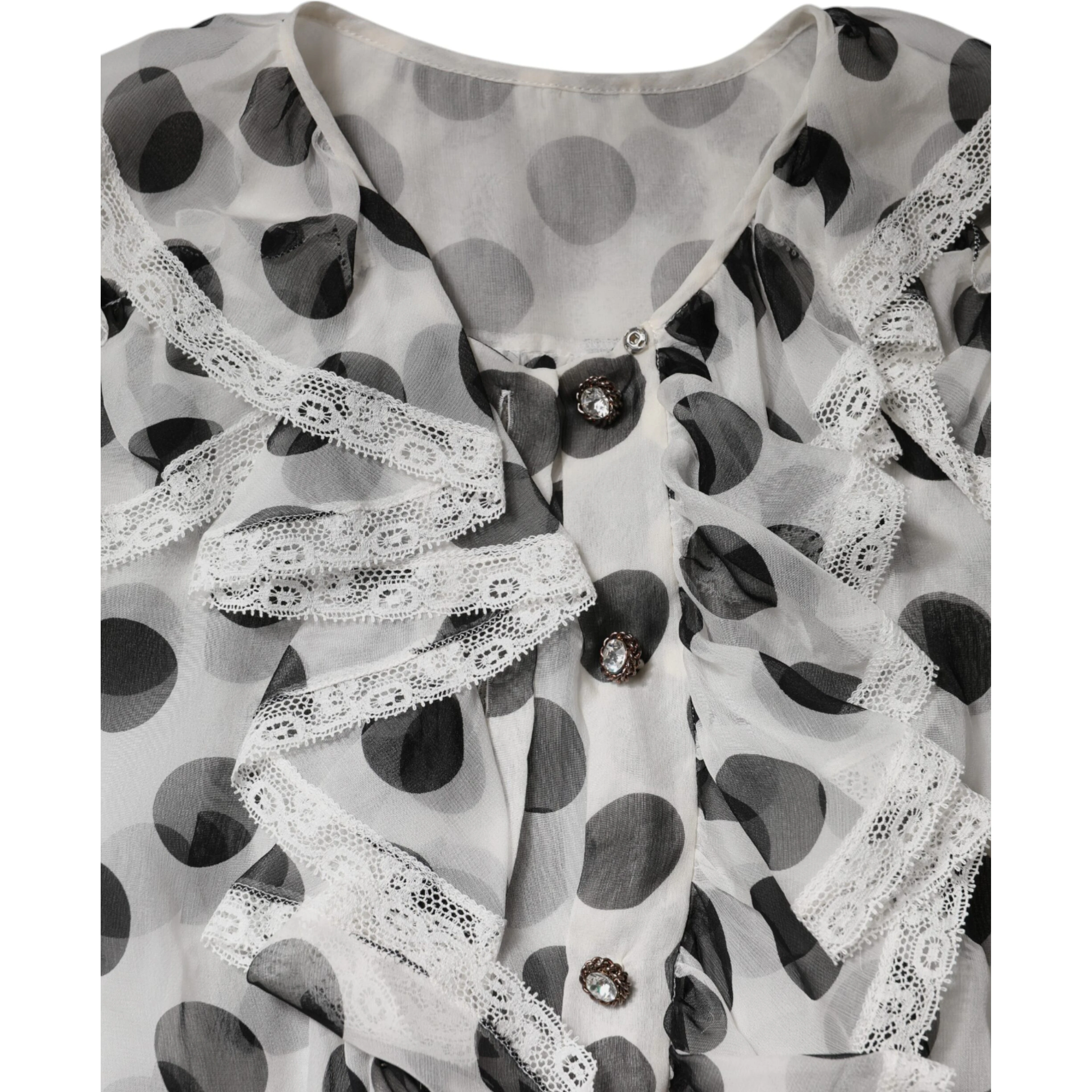 White Black Polka Dot Cotton Sleeveless Top