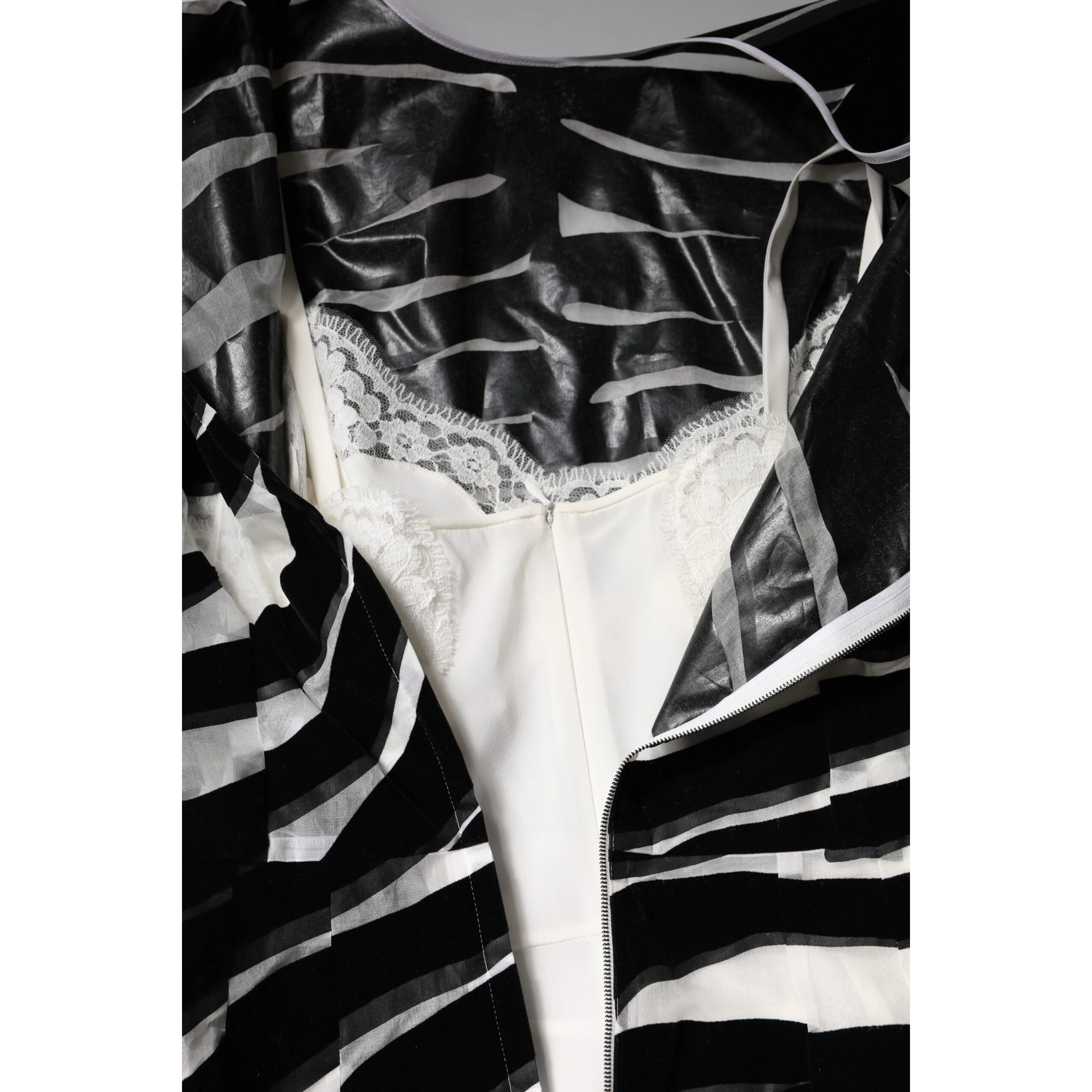 Black White Zebra A-line Sheath Mini Dress