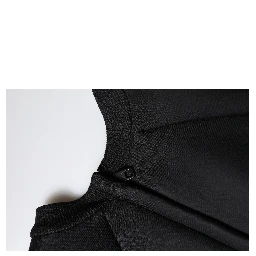 Black Cotton Long Sleeves A-line Mini Dress