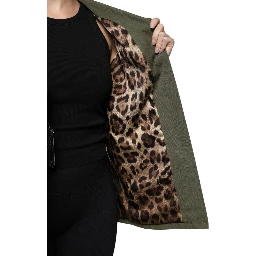 Military Green Queen Embellished Coat Jacket