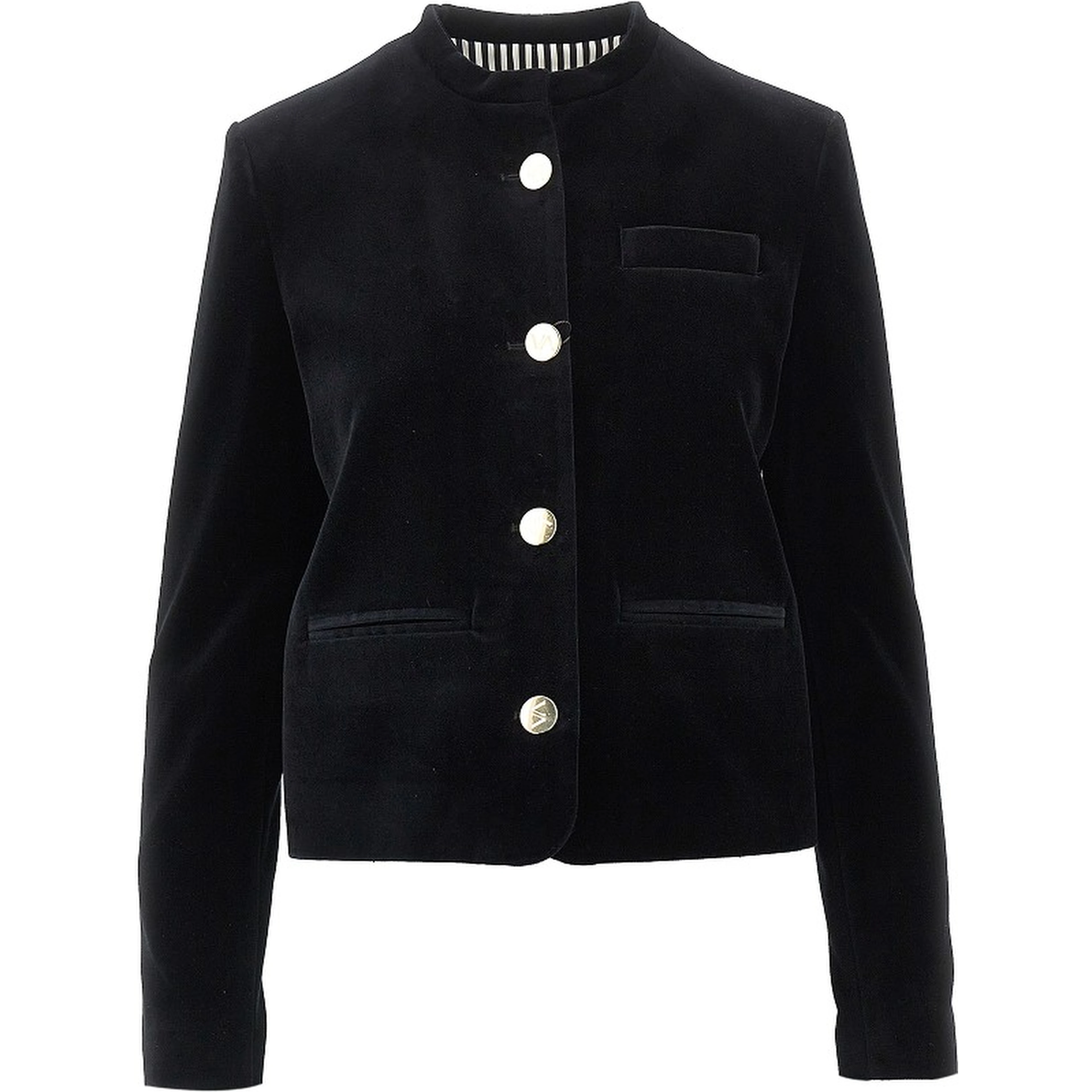 'Very' single-breasted velvet jacket
