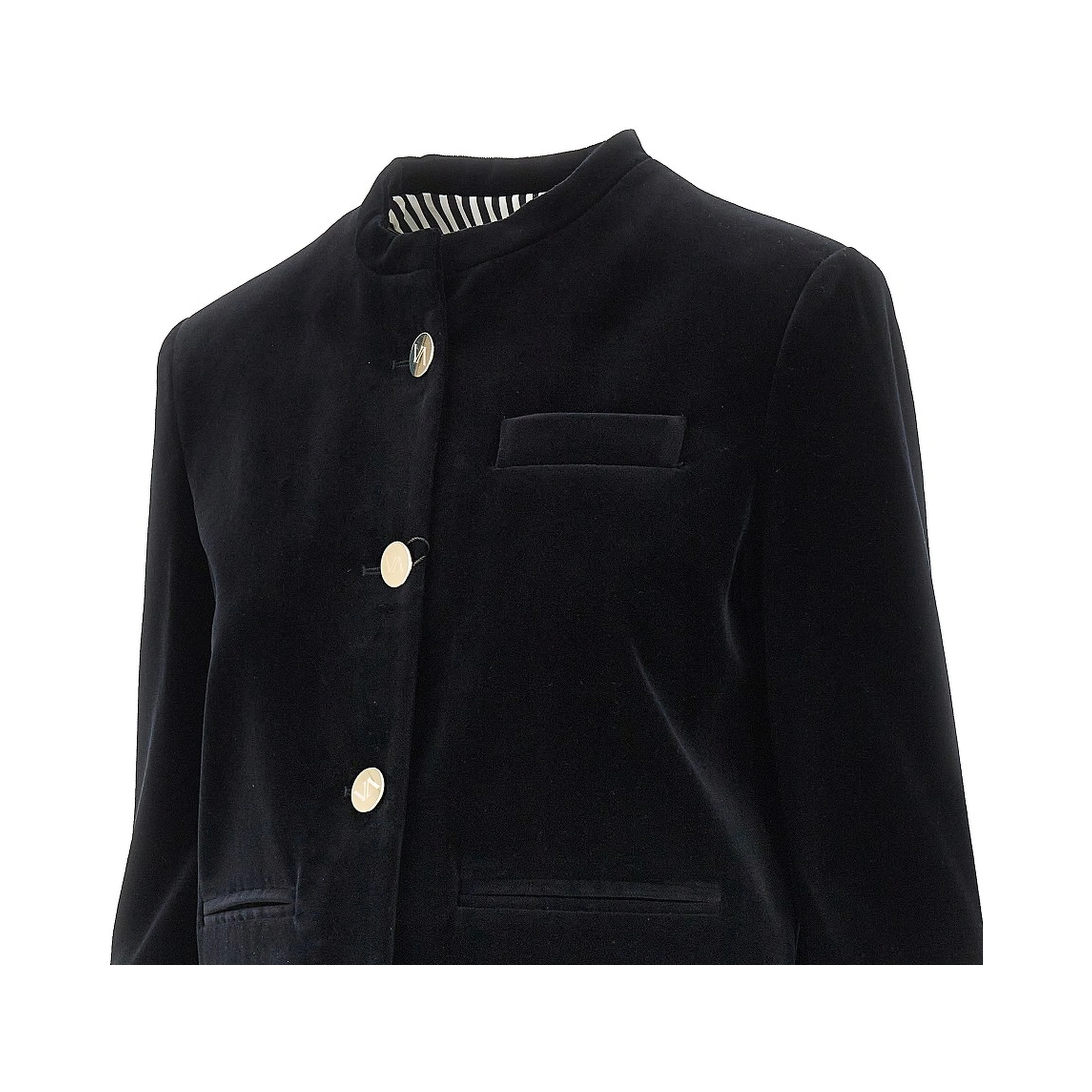 'Very' single-breasted velvet jacket