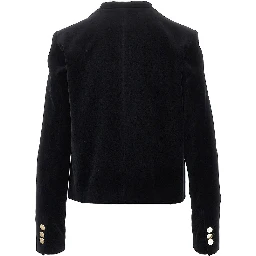 'Very' single-breasted velvet jacket