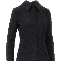 Wool-blend jersey midi dress