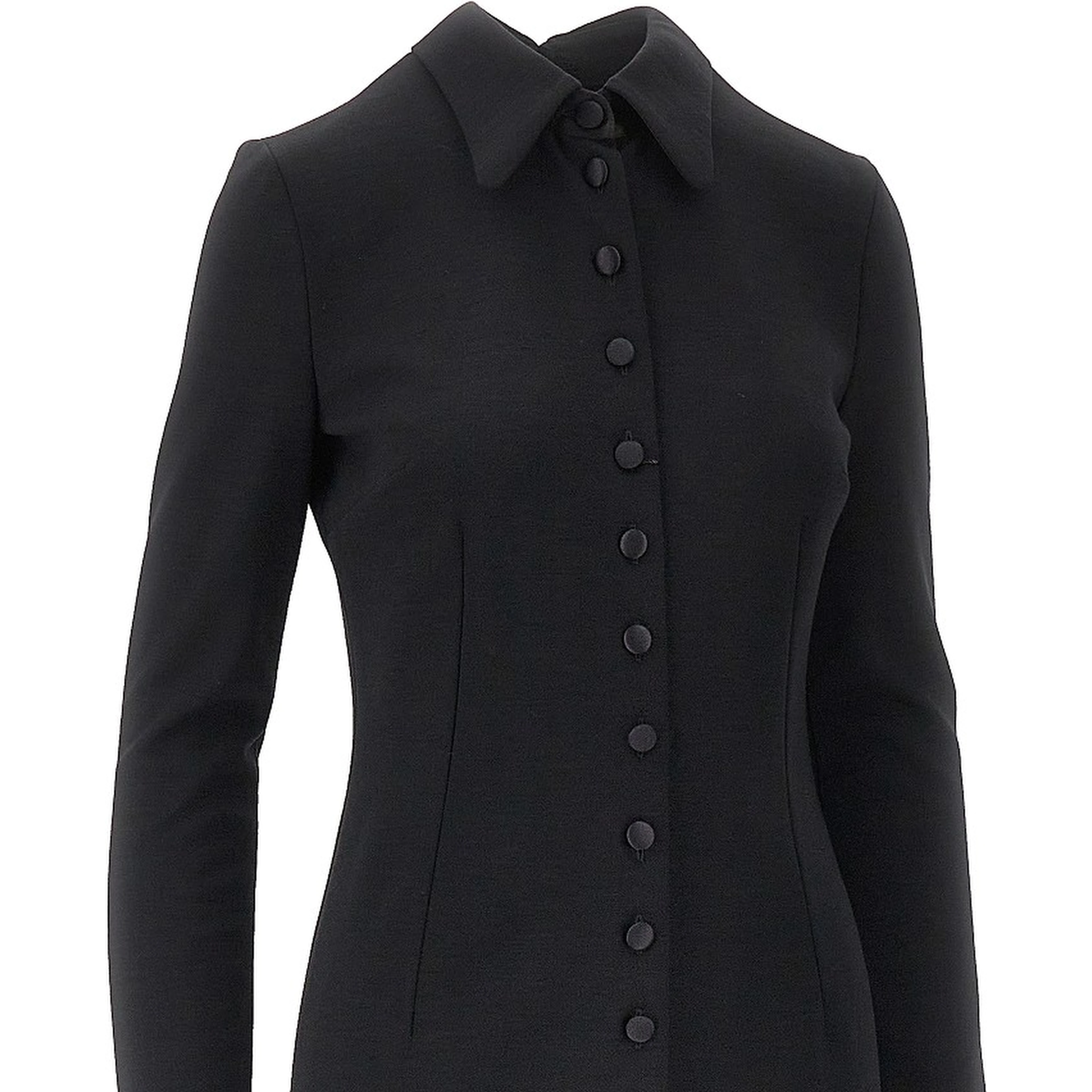 Wool-blend jersey midi dress