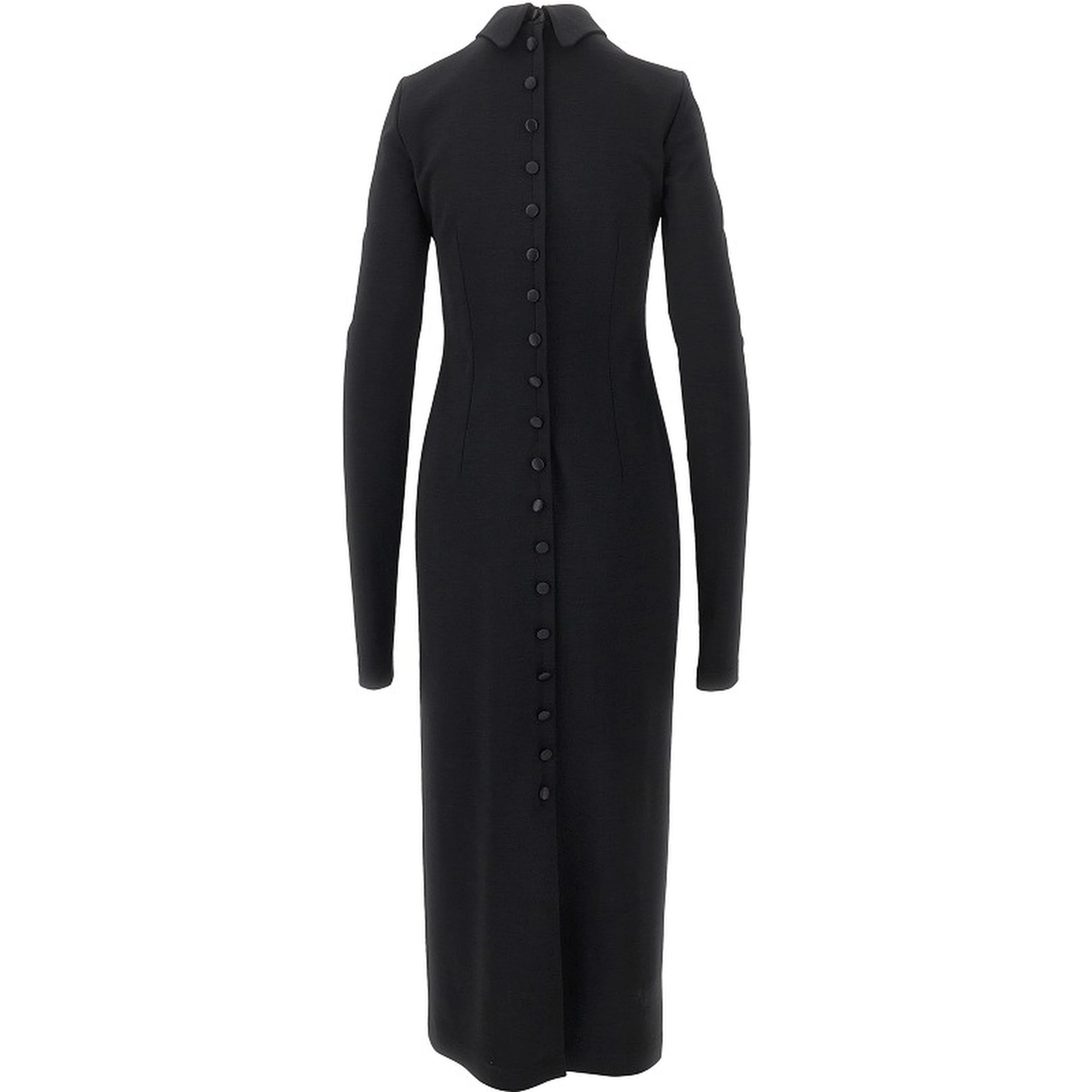 Wool-blend jersey midi dress