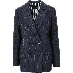 'Move' pinstriped wool jacket