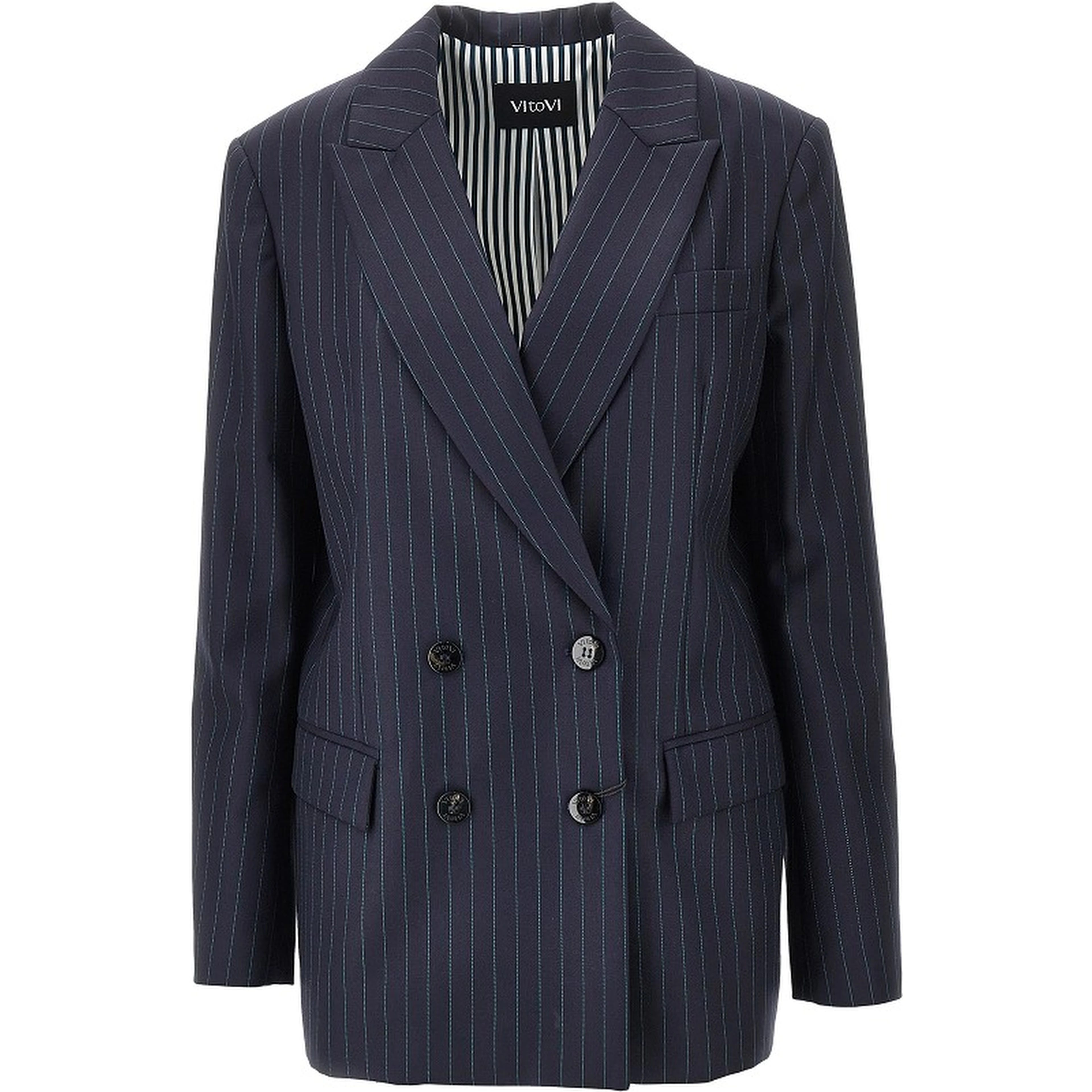 'Move' pinstriped wool jacket