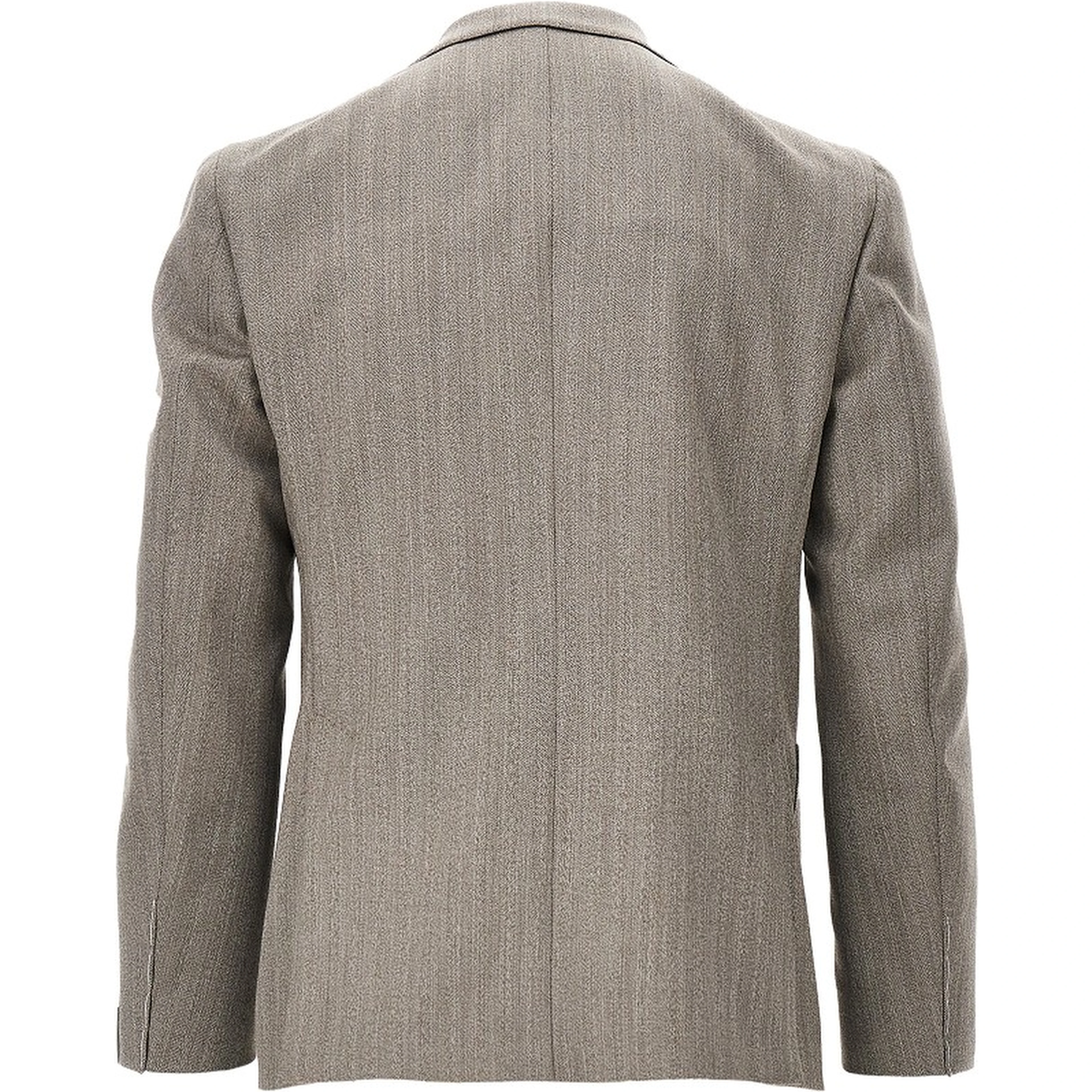 Herringbone wool double-breasted jacket