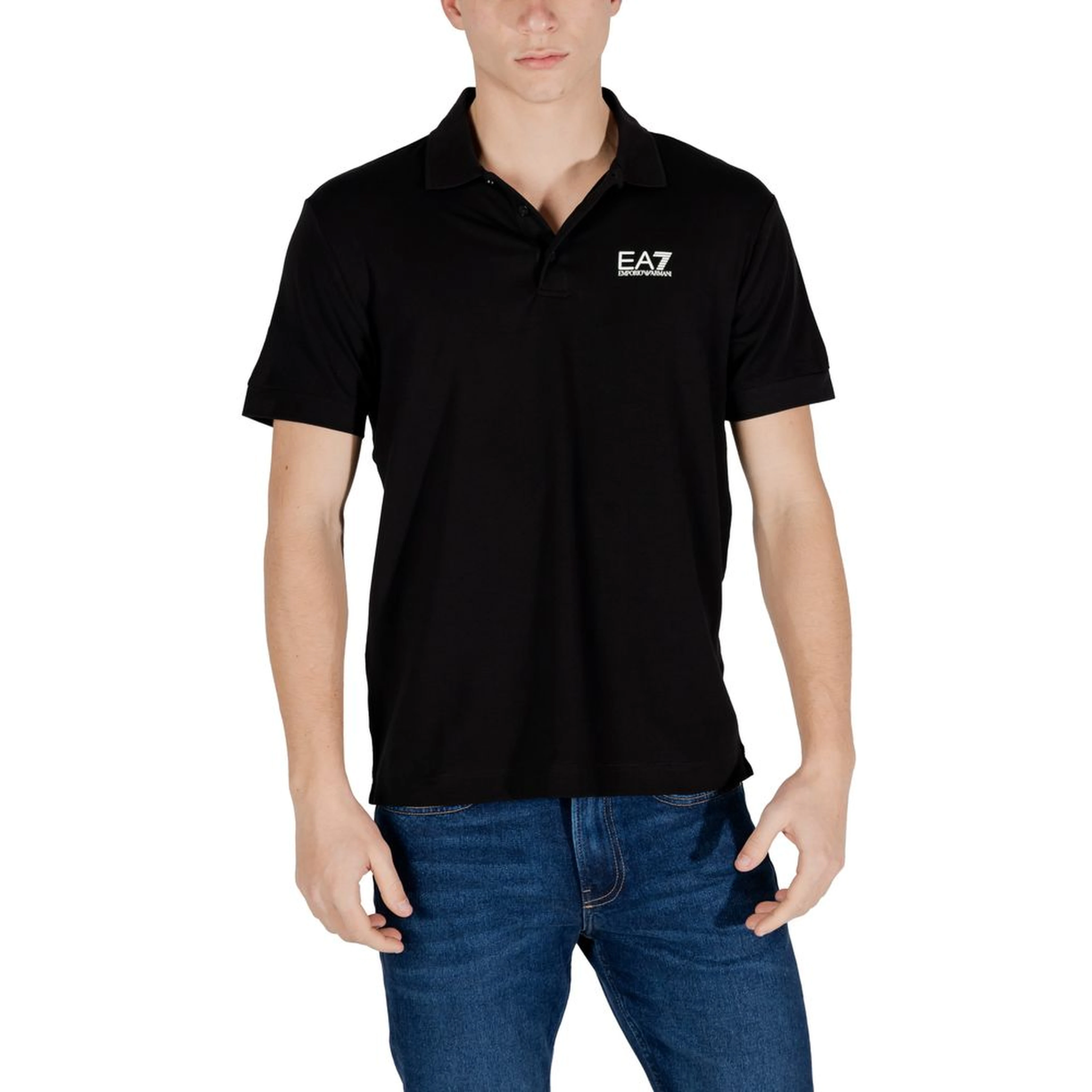 Black Cotton Polo Shirt