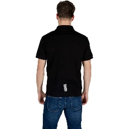 Black Cotton Polo Shirt