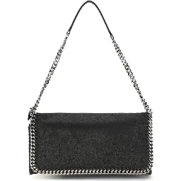 Black Polyester Shoulder Bag