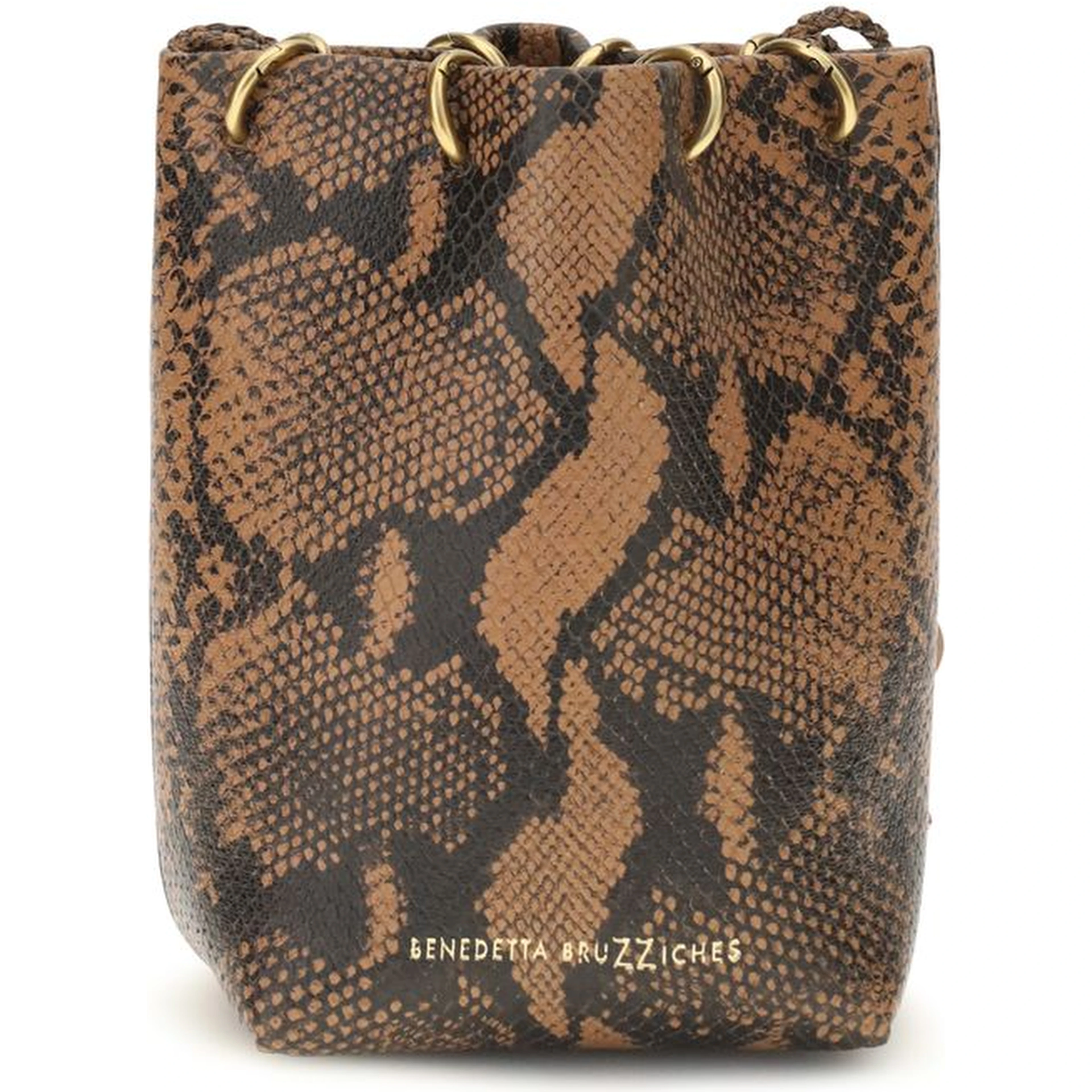 Brown Calf Leather Bos Taurus Backet Bag