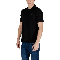 Black Cotton Polo Shirt