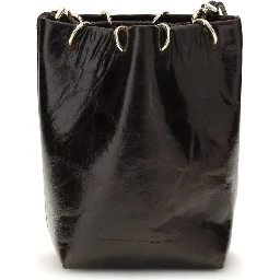 Black Calf Leather Bos Taurus Backet Bag