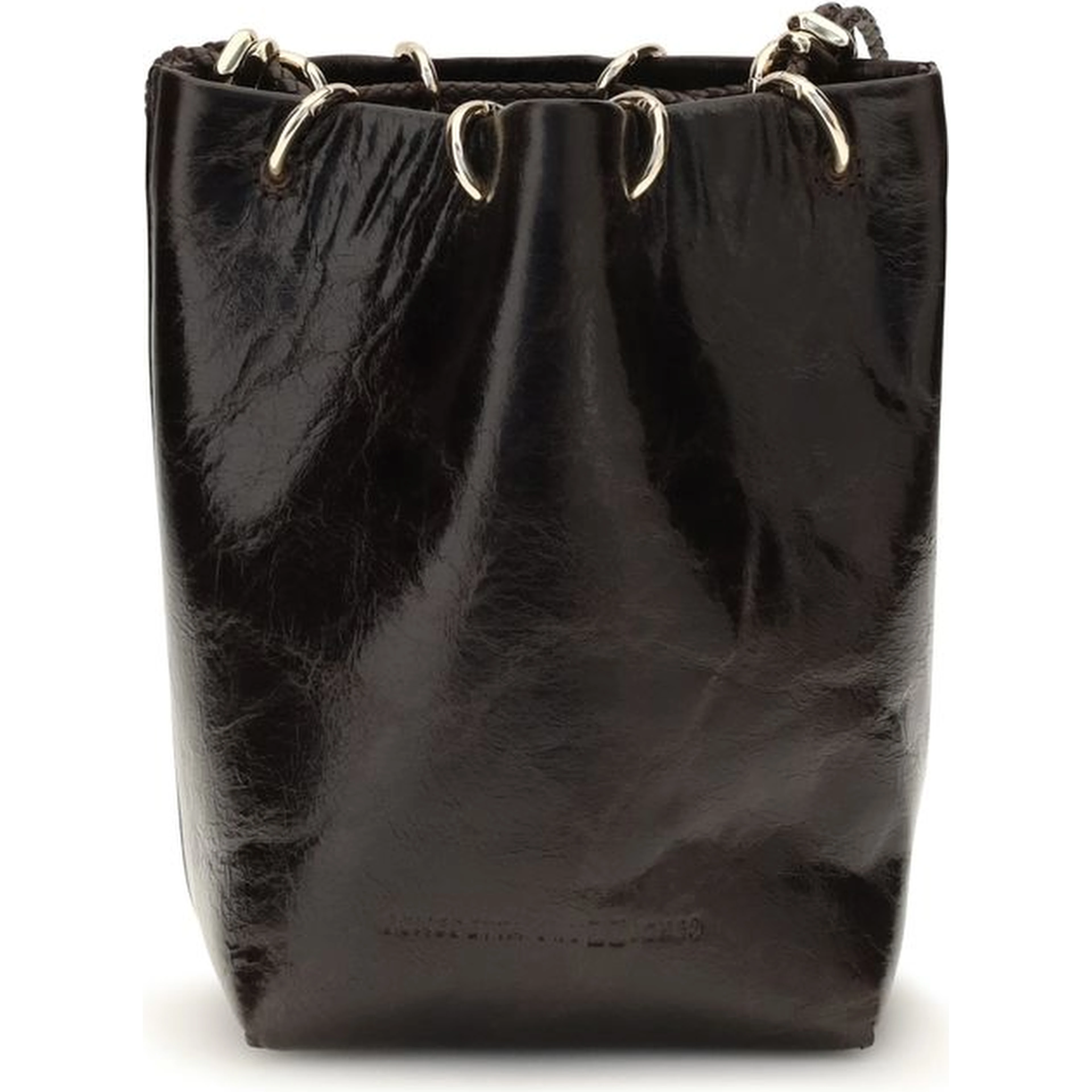 Black Calf Leather Bos Taurus Backet Bag