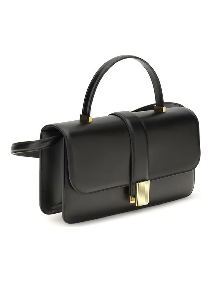 Black Calf Leather Bos Taurus Handbag