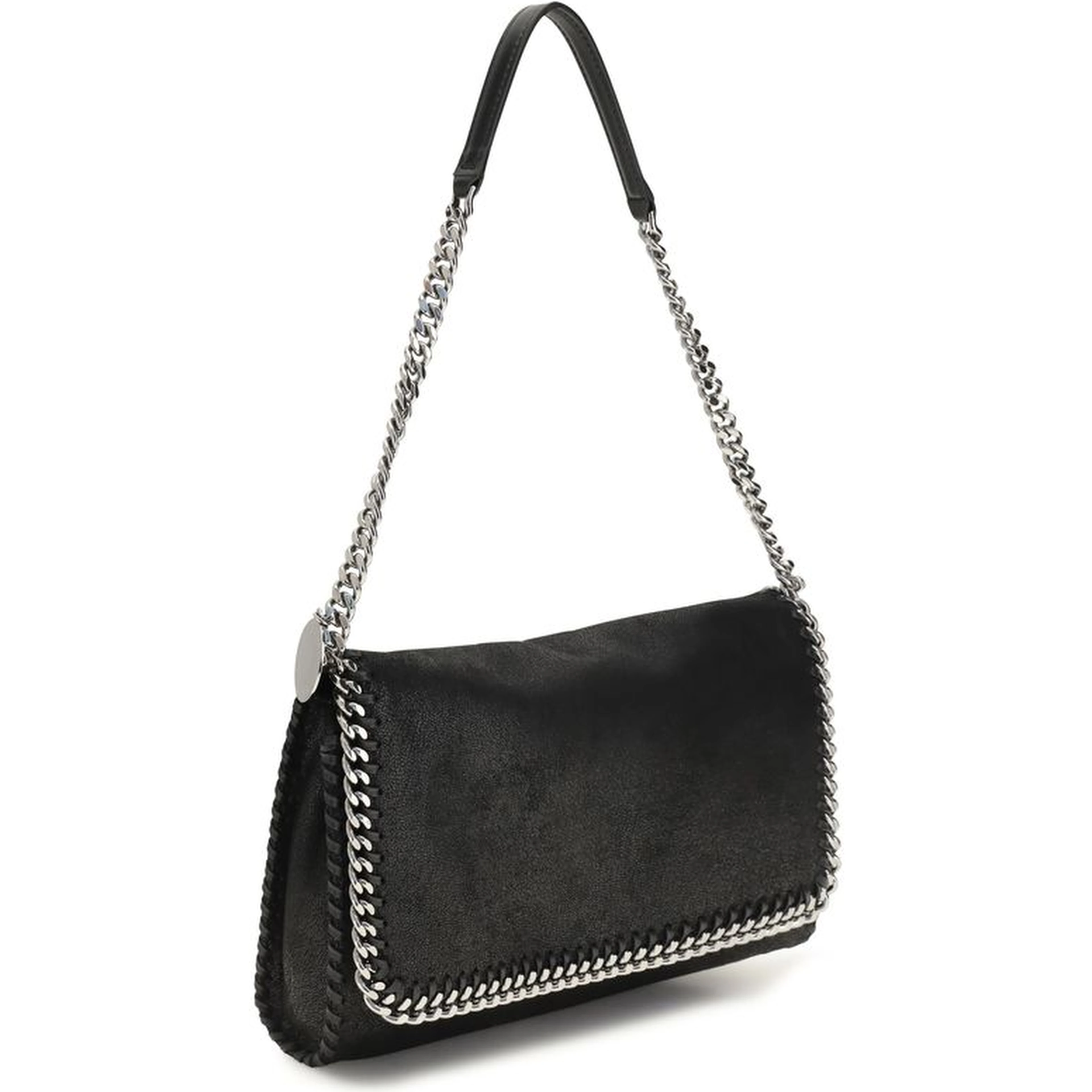 Black Polyester Shoulder Bag