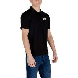Black Cotton Polo Shirt